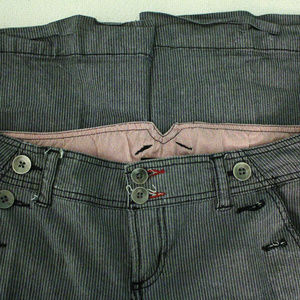 Pinstripe LEI Flared Jeans