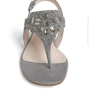 Brooks Brother's Suede Jeweled sandal