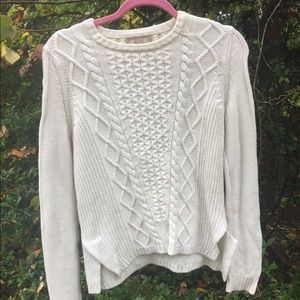 Off white cable knit sweater comfortable