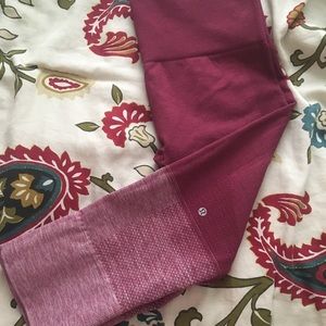 Lululemon capri legging- pink ombré