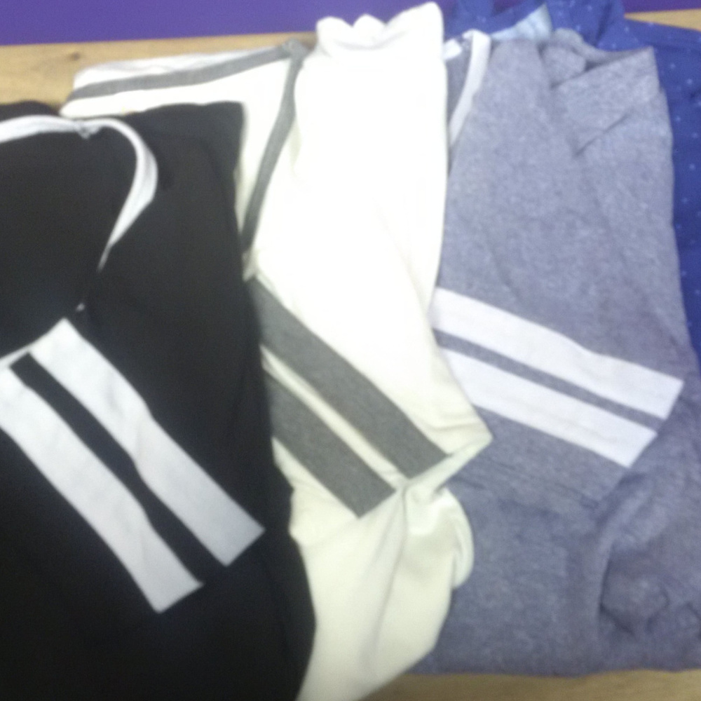 4 LuLaRoe Perfect T Lot Solid Black Varsity et al