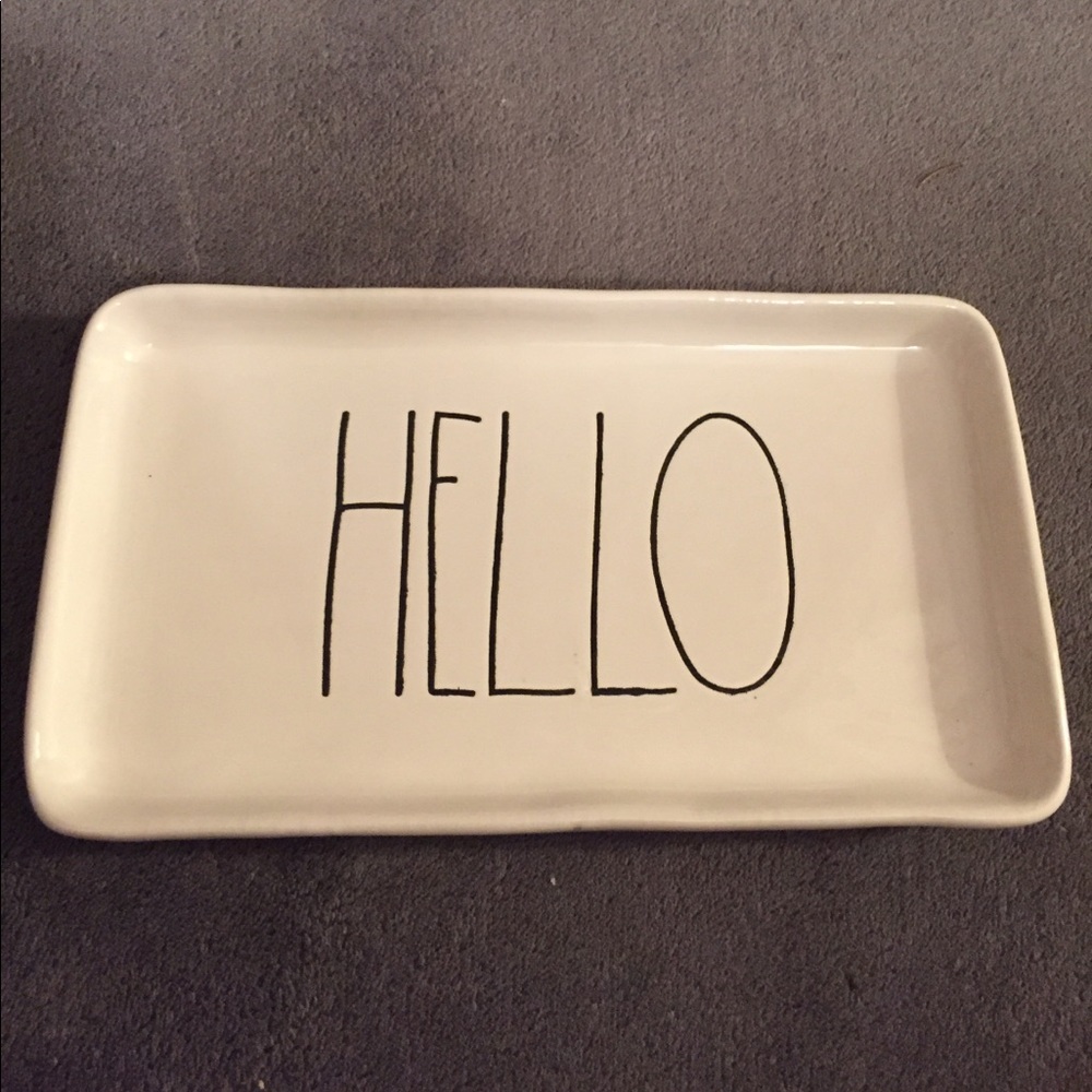 ❌sold❌ HELLO tray by Rae Dunn