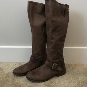 Dark Brown Steve Madden Riding boot