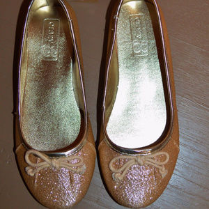 NWT! Crazy 8 gold sparkly ballet flats - 13