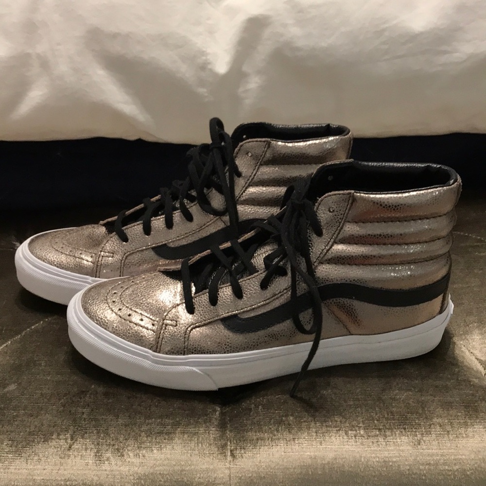 Vans high tops SK8 hi hard to find gold black sz 9