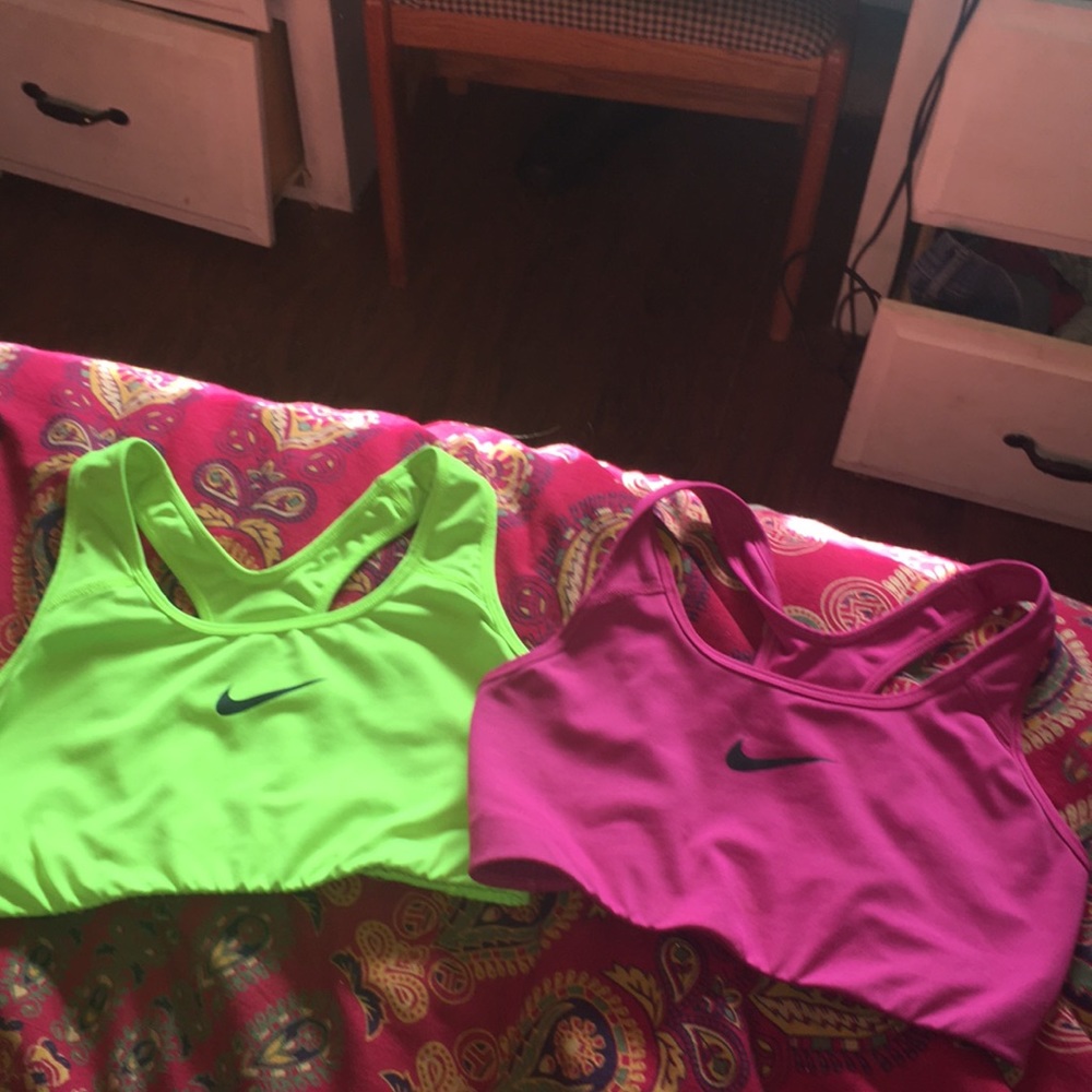 Two Nike sports bras