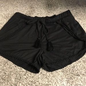 black shorts