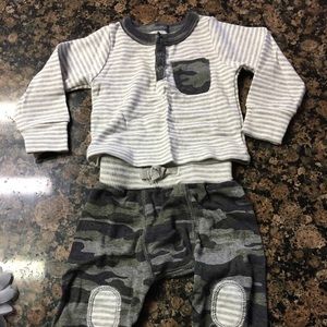 Mud pie camo outfit 3-6 months