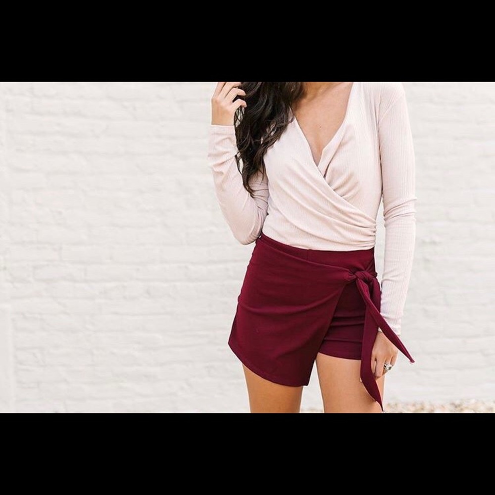Waist tie skort