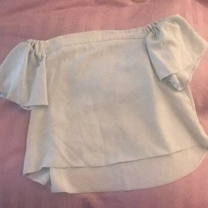Off shoulder TOPSHOP teal top