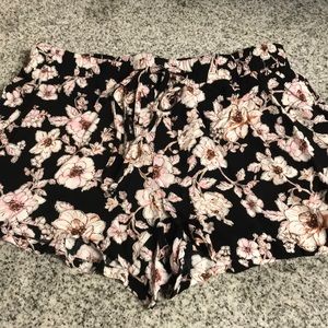 black white and pink shorts