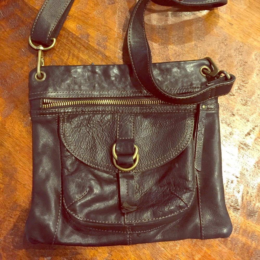 Black Leather Crossbody Bag