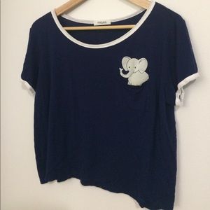 Blue elephant tee.