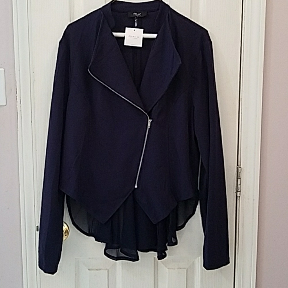 NWT Navy Blue Hi Lo Top