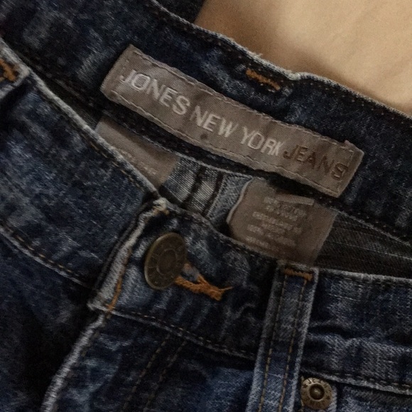 JONES NEW YORK Cropped Blue Denim Vintage Mom Jeans Pants 4 - Picture 6 of 8