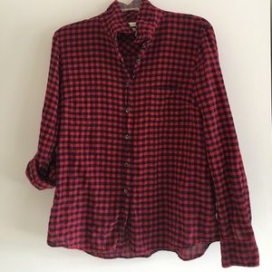 Jcrew buffalo plaid red/navy button down