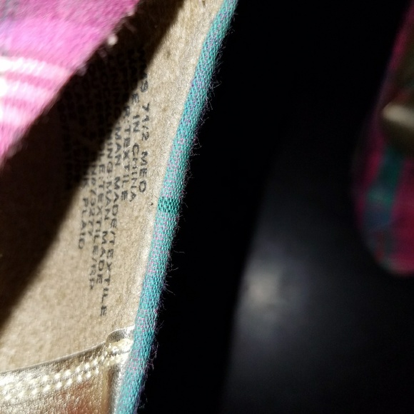 Madras Plaid Pink Heels - Picture 4 of 5