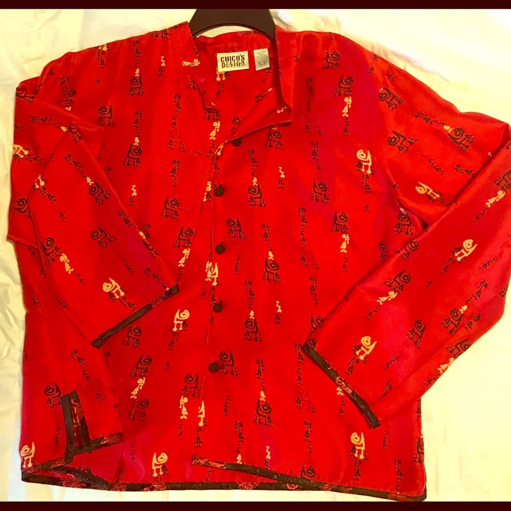 Red Chico’s Chinese silky top