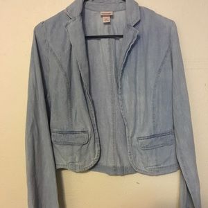 Denim cropped jacket