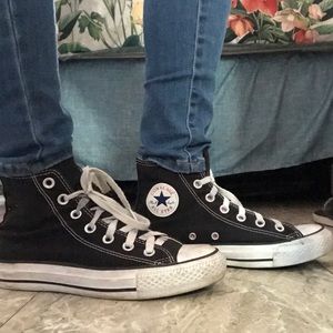 Black & white high top Converse