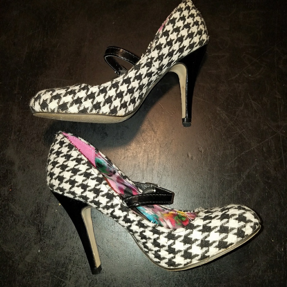 Houndstooth Fabric Mary Jane 7