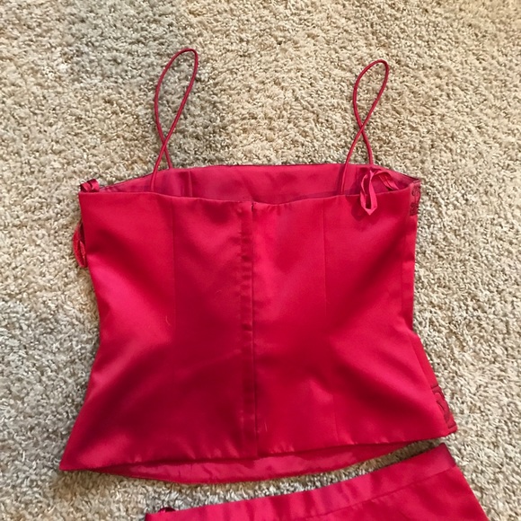 Cranberry, 2-piece formal. Worn once. Can alter bottom if you’d like it shorter! - Picture 3 of 3