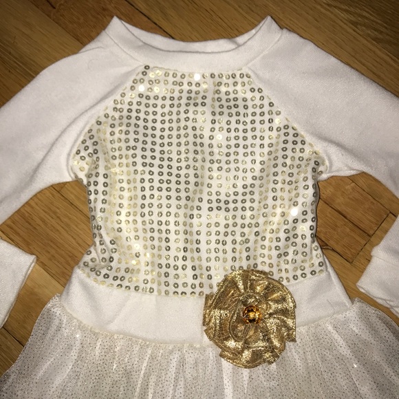 Cream and gold party dress - Picture 2 of 4