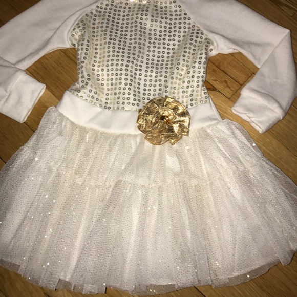 Cream and gold party dress - Picture 4 of 4