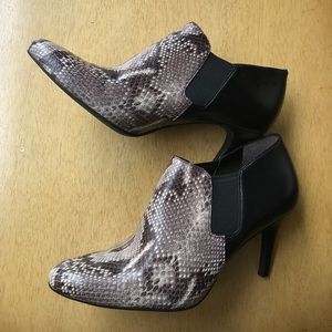 Cole Haan Snake Skin High Heel Booties