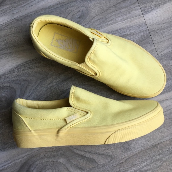 Vans Shoes - Vans yellow slip-on sneakers 6.5 NWT