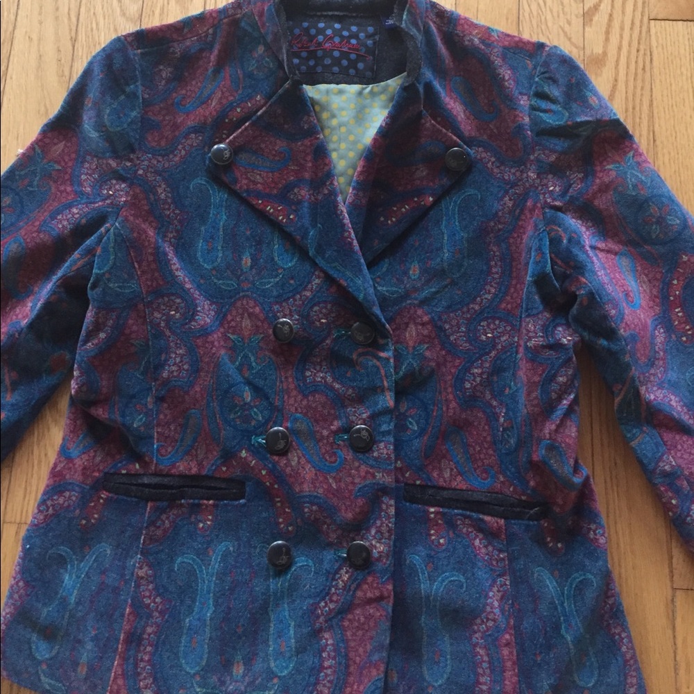 Velvet paisley blazer