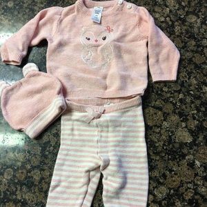 Carters 3 month knit sweater set