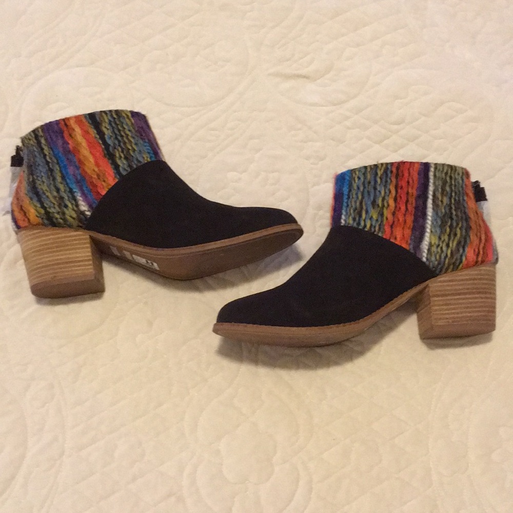 " Chocolate Saga" TOMS MULTICOLOR BOOTIES - Picture 4 of 5