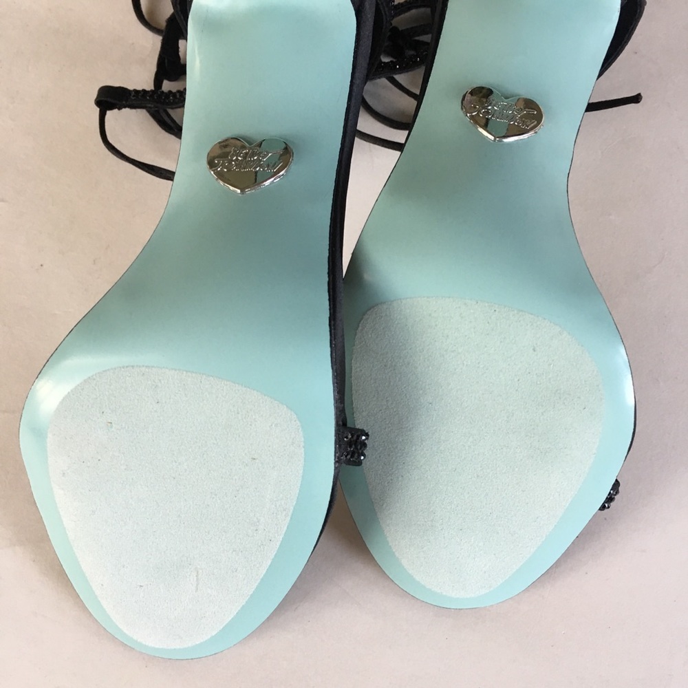 NEW BETSEY JOHNSON naked sparkle sandals heels 7 - Picture 5 of 8