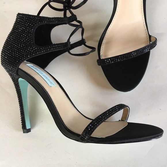 NEW BETSEY JOHNSON naked sparkle sandals heels 7 - Picture 2 of 8