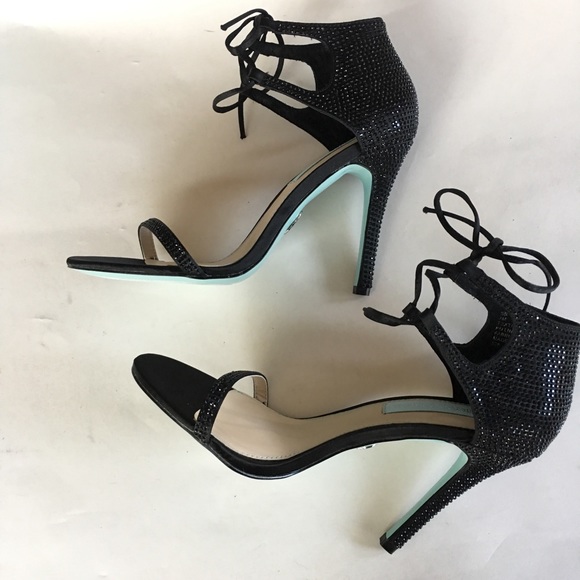 NEW BETSEY JOHNSON naked sparkle sandals heels 7 - Picture 4 of 8