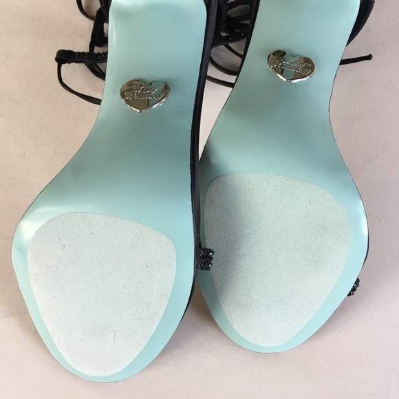 NEW BETSEY JOHNSON naked sparkle sandals heels 7 - Picture 5 of 8