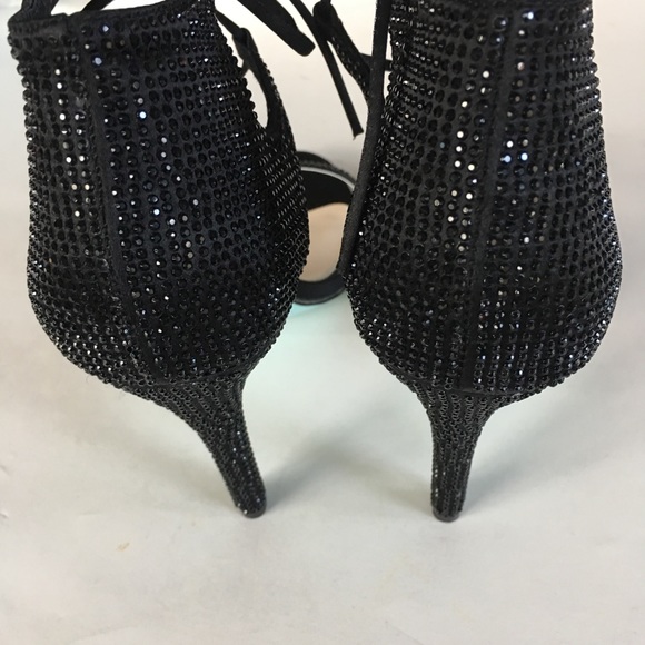 NEW BETSEY JOHNSON naked sparkle sandals heels 7 - Picture 6 of 8