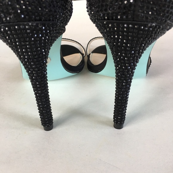 NEW BETSEY JOHNSON naked sparkle sandals heels 7 - Picture 7 of 8