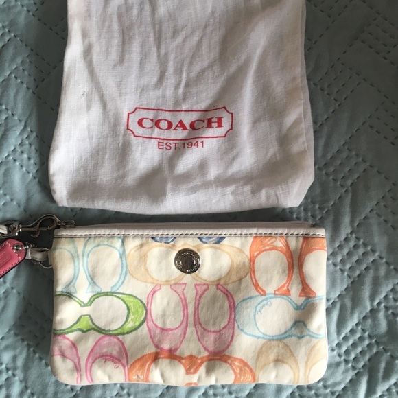 Rainbow C Coach Wristlet - Picture 6 of 7