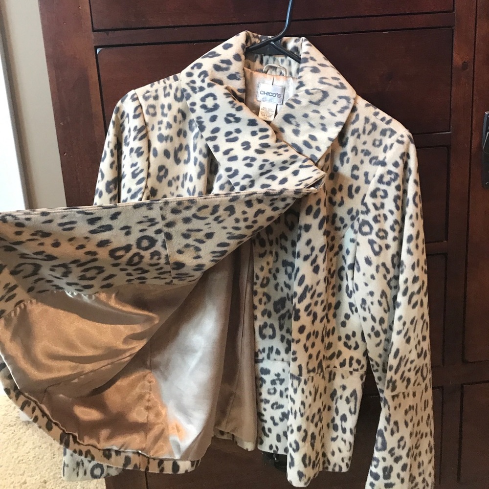 Prints are in! Chico adorable animal print jacket
