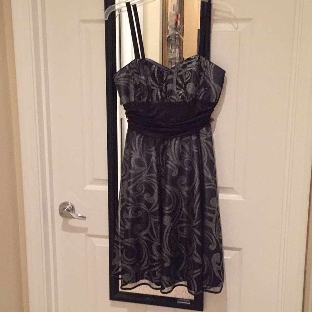 Black and silver formal dress.
