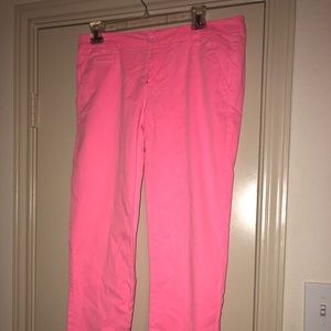 Pink straight leg khakis