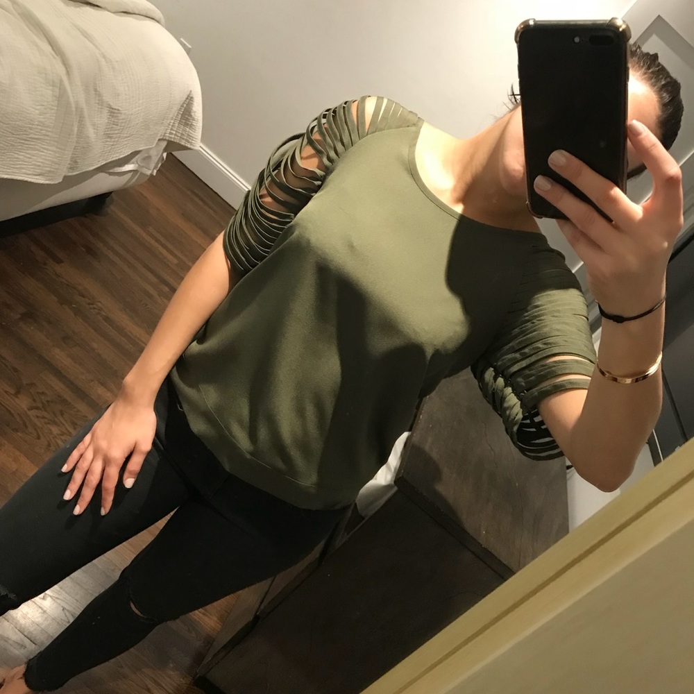 Hunter green blouse