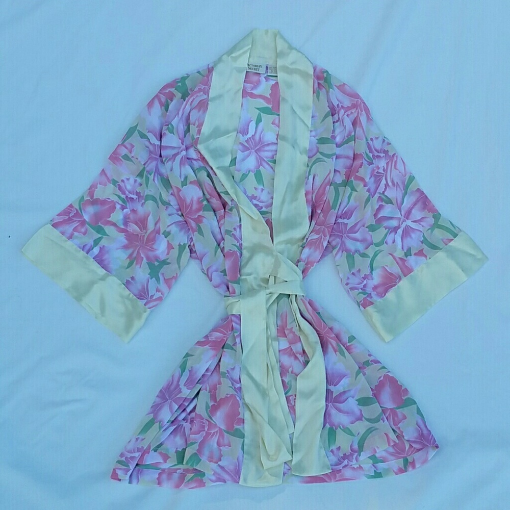 Victoria's Secret Vintage Lingerie Robe Floral Silky main image 0