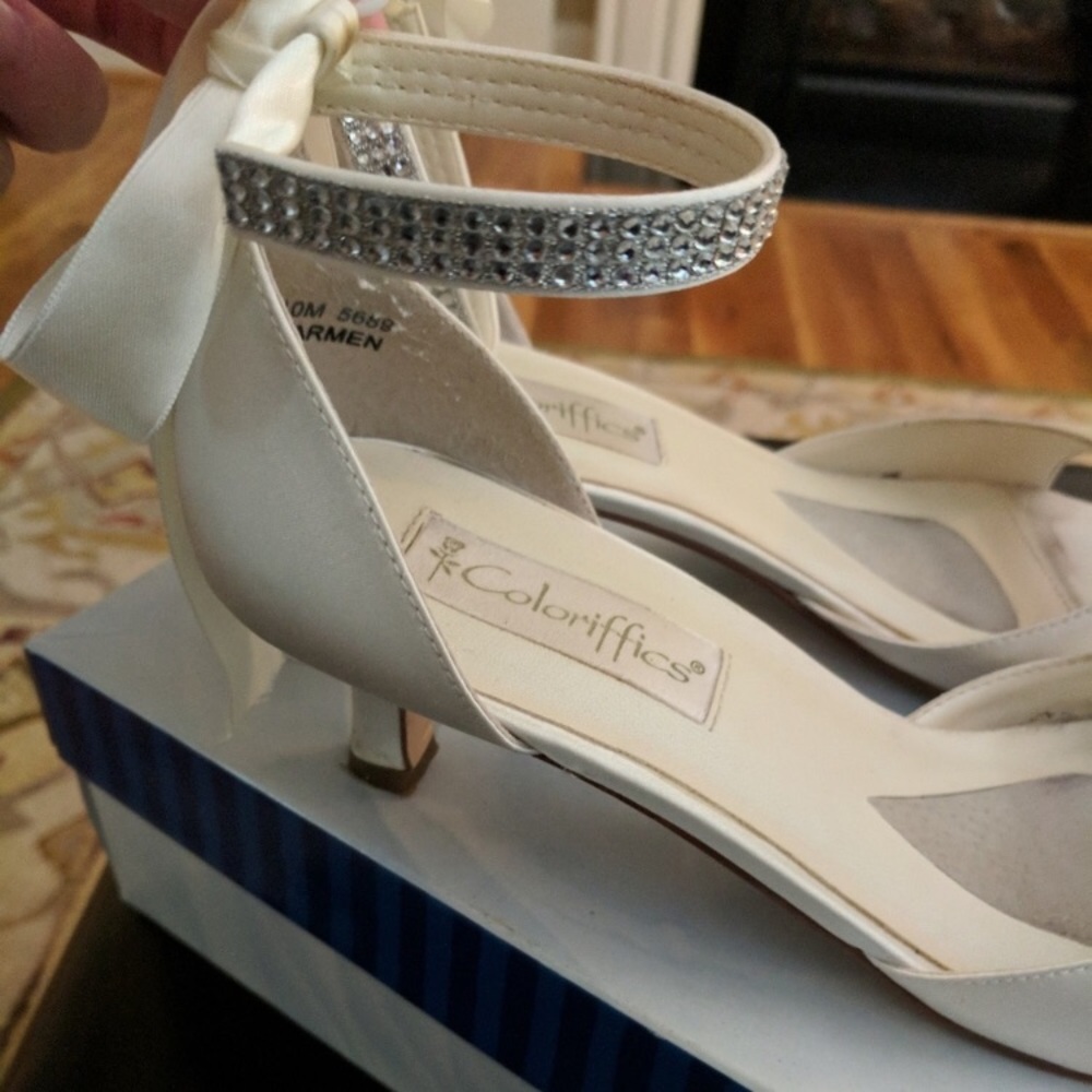 White wedding or formal heels