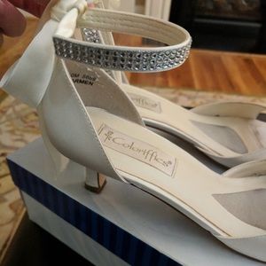 White wedding or formal heels