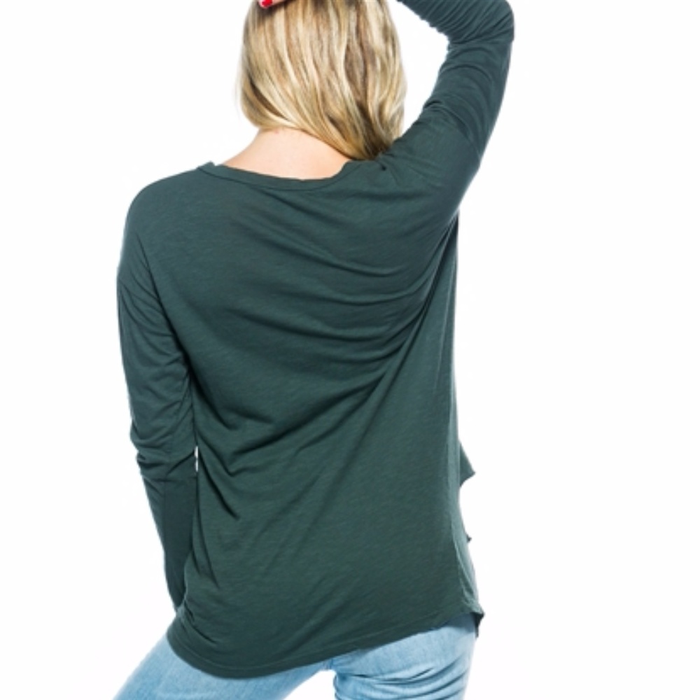 LAST ONE SASSY DISTRESSED BURN OUT TOP - Picture 3 of 3