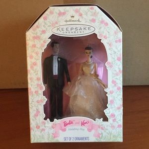 Barbie and Ken wedding Day Ornaments