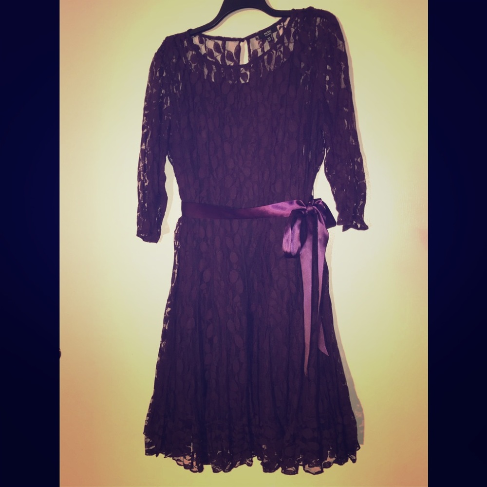 Lace plum dress